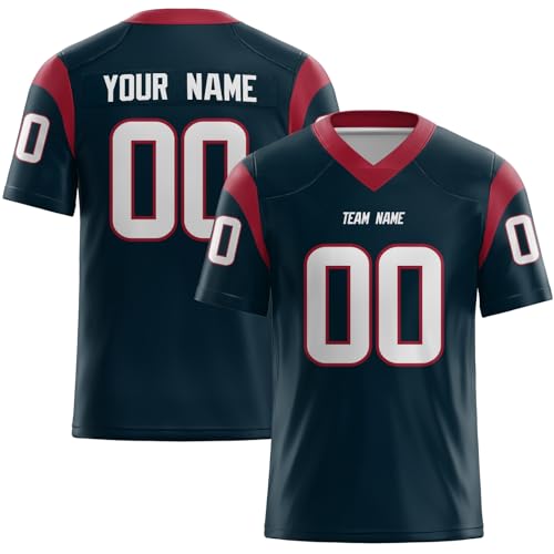 Custom Football Jersey Personalized Rugby Uniforms Printed/Stitched Team Name Number Logo for Men Women Kids