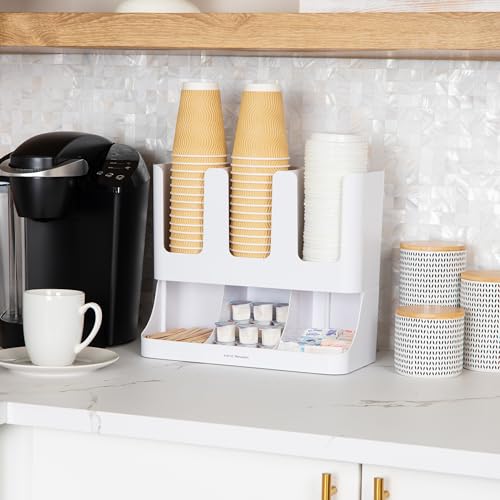 image for Mind Reader Cup and Condiment Station, Countertop Organizer, Coffee Ba