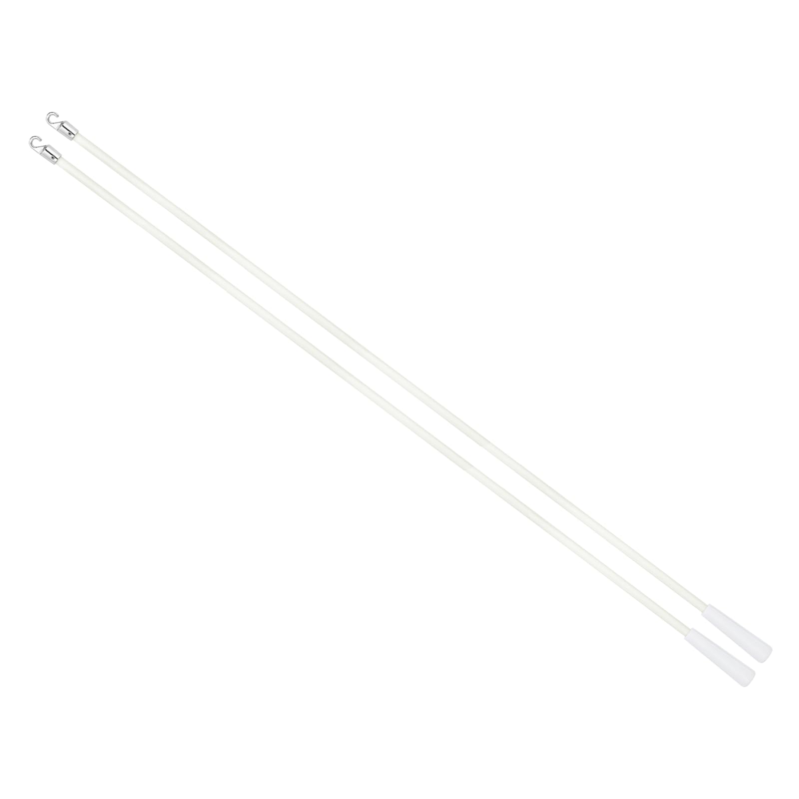sourcing map 2Pcs 36" Blinds Wand Replacement, PVC Blinds Tilt Wand with Hook and Grip, Vertical Blinds Rod Stick for Window Curtain Opener Accessory, White