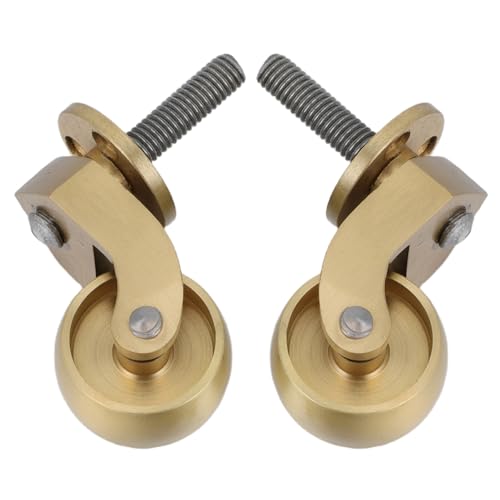 Roulettes pivotantes 360° en laiton lot de 2 pour changer vos roues