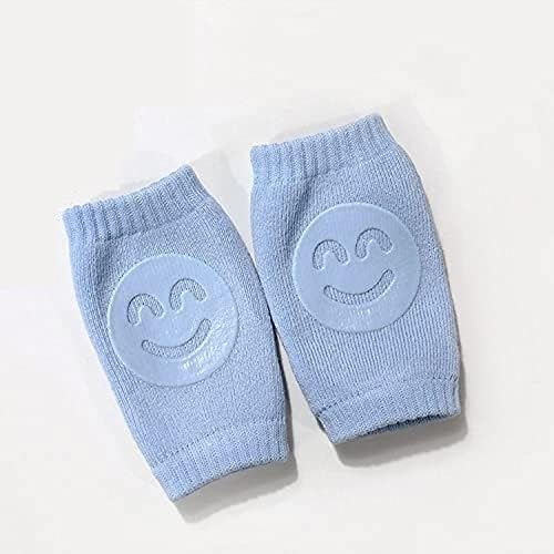 RAHI ENTERPRISE Baby Knee Pads for Crawling, Toddlers, Infant, Girl, Elbow Safety Protector, Stretchable Anti-Slip Padded Soft Cotton Breathable and Support Protector Knee for Kids (Multi-Color) (Smile)