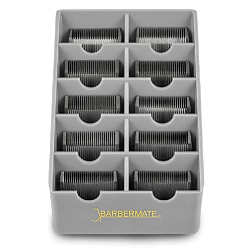 BarberMate® Blade Rack Storage Tray - Holds 10 Clipper Blades (Gr...