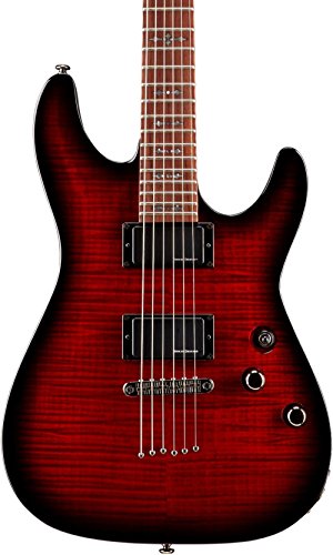 Schecter Demon 6 Crimson Red Burst - guitare électrique Cover