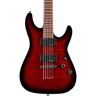 Schecter Demon 6 Crimson Red Burst – guitare électrique - Les Beatles, Paul McCartney, John Lennon, RIngo Starr, George Harrison