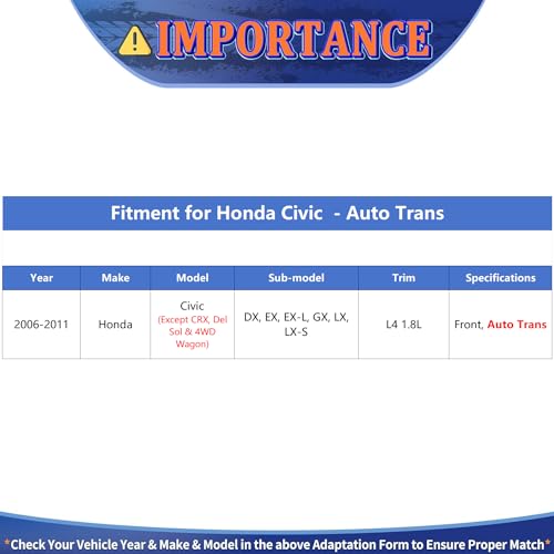 Image of MAXFAVOR CV Axle Joint Assembly Front Compatible with Honda Civic 2006-2011