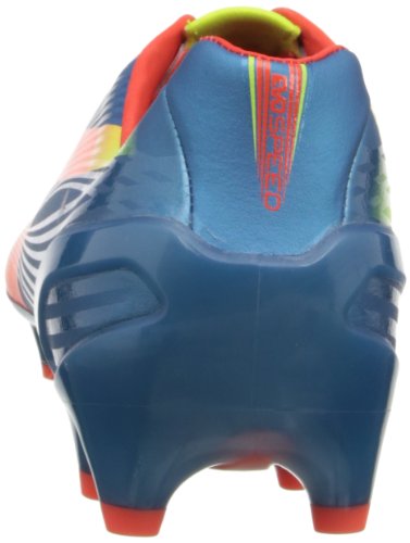 PUMA PUMA Men's Evospeed 1.2 Firm Ground Soccer Shoe,Sharks Blue/Fluorescent Peach/Fluorescent Yellow,12 M US