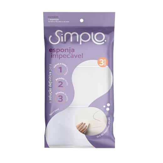 Esponja de melamina impecável 3 peças - Simplo