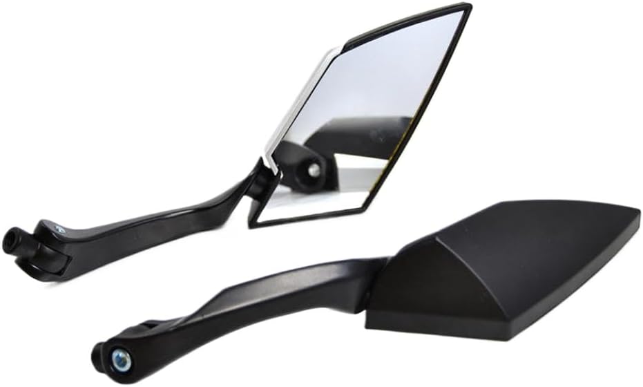 Motorcycle Rearview Mirror Compatible With ER6F ER6N Z750 Z1000 Z800 Z900 2X 8mm 10mm(Black color)