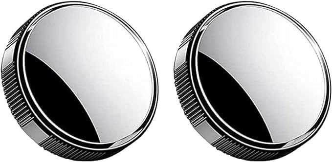 Nahwo Car Blind Spot Mirrors, 2 PACK 360 Degree Wide Angle Convex Frameless Wide Angle Side Mirror Blindspot with Adhesiv Stick for Universal Vehicles