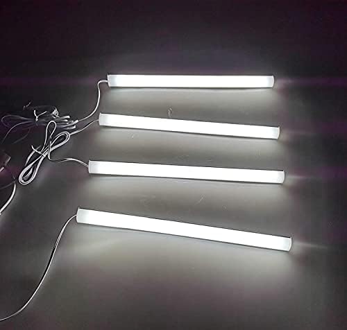 Under Cupboard Lights , 4pcs V-Shape LED Light Bars Under Kitchen Cabinet Lights - 1200lm 12W - Pure White (6000K)