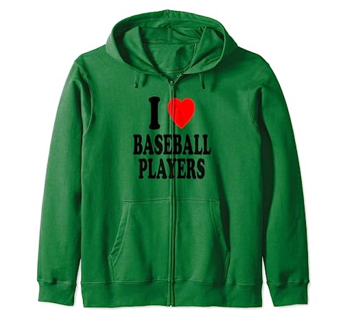 I Heart (Love) - Jugadores de béisbol sexy y atractivo atlético Sudadera con Capucha