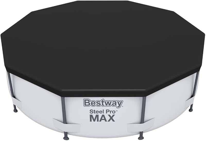 Funda para pileta Bestway 58036-19 Flowclear para piscinas redondas Pro Max de acero, 10 pies, negro