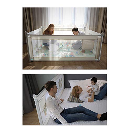 Riel para cama de bebé con elevación vertical y malla transpirable de seguridad 7