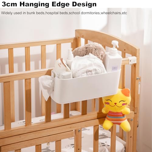 Bettablage Zum Einhängen, 2 Stück Bett Organizer Zum Einhängen, Bett Organizer, Nachttisch Bett Bettablage Betttasche Boxen mit 2 Abnehmbarer Haken, Hängebett Organizer Aufbewahrungskorb, für Büro
