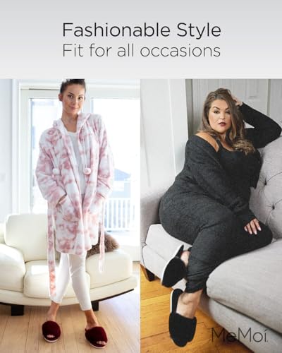 MeMoi The Bette Plush Open-Toe Slipper4