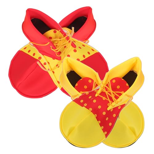 Chaussures de clown Kombiuda colorées en tissu pour bal costumé