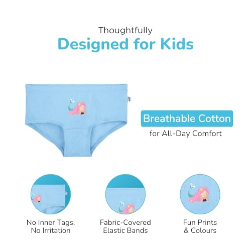 Image of YouGotPlanB Cotton Briefs for Girls | Ages 1?16 | Everyday Panties for Girls | Gentle Waistband | Skin-Friendly | Secure Fit