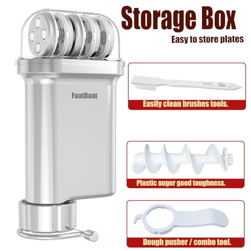 Gourmet Pasta Press Attachment for KitchenAid Stand Mixer – Premium Metal Pasta Maker Attachment with 5 Interchangeable Pasta Plates for Spaghetti, Bucatini, Fusilli, Large & Small Macaroni by FaatDaat - Image 4