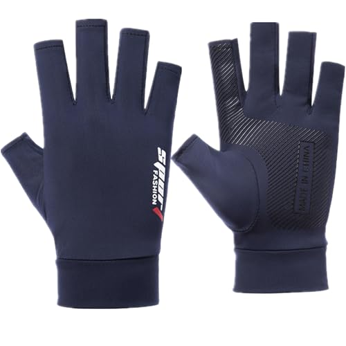 UTOWO Sun-UV-Protection-Gloves for Men Women Anti-Slip Strips Cycling Gloves Half Finger Hiking Workout Gloves for Outdoor