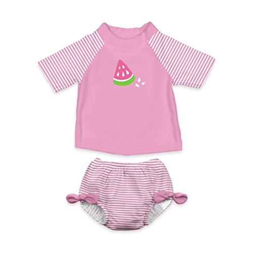 i play. by green sprouts Rashguard Set with Reusable Swim Diaper | All-day UPF 50+ sun protection, wet or dry