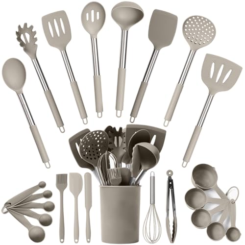 450°F Heat Resistant Silicone Kitchen Utensils Set - 24 Pieces