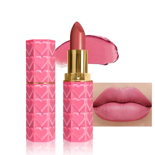 Image of evpct 1Pcs Warm Pink Lipstick, Silky Velvet Matte Lipstick Pack Sets for Women, Long Lasting Smudge Proof Lipsticks Lip Stain Makeup Kit matte lipstick 24 hours original P01
