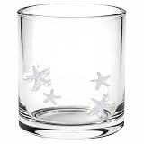 Sel Natural 14 Ounce Starfish Icon Juice Glasses, Ocean Glass Juice Cups Cocktail Glasses Aesthetic...
