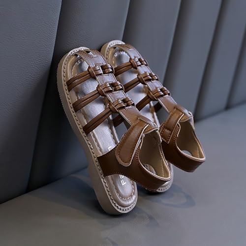 Girls Gladiator Rome Sandals For Toddler Big Kids Adjustable Strap Cute Summer Flat Strappy Sandals With Side Zipper3