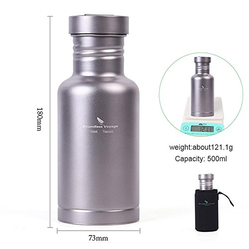 IBasingo 500ml Titanio Bottiglia di Sport