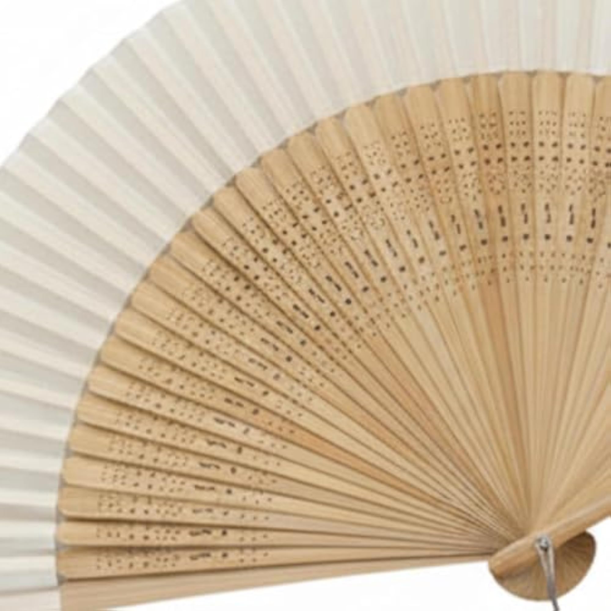 Chinese Folding Fan with Bamboo Frame