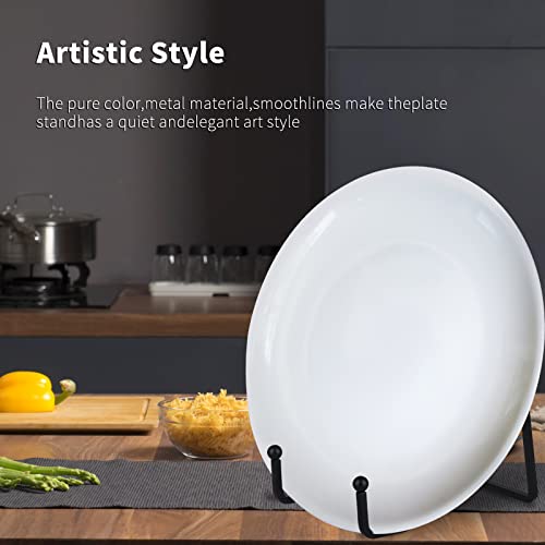 Topspeeder 6 Pack 6 Inch Display Stands Black Easel Stand Metal Square Wire Plate Stand Holder For Book, Picture, Decorative Plate, Photo Easel And Artistic Work #TOP4