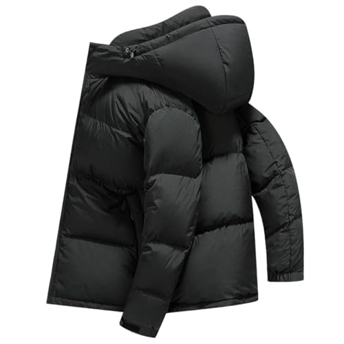 Doudoune à capuche homme amovible parka chaude matelassée hiver
