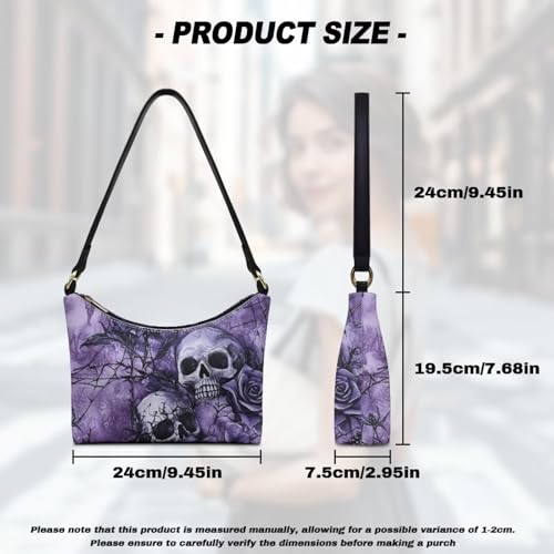 Image of Handbag for Women Leather Underam Shoulder Bag with Zipper Fashion Work Purse Waterproof Travel Wallet