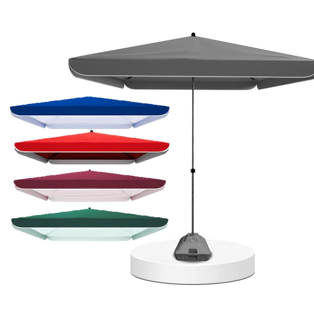 Square Patio Umbrella Canopy 7'x6' 8'x8' 10'x10' Rectangular Outdoor Umbrella Top Replacement Cloth, Thick Umbrella Replacement Cover (Burgundy,2x2m/6.5x6.5FT) : Patio, Lawn & Garden