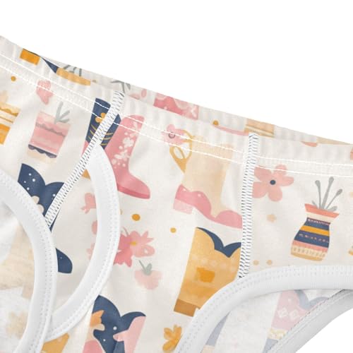 KLL Western Boots Design Boho Scotland Toddler Boys Soft Briefs Breathable Children Undies4