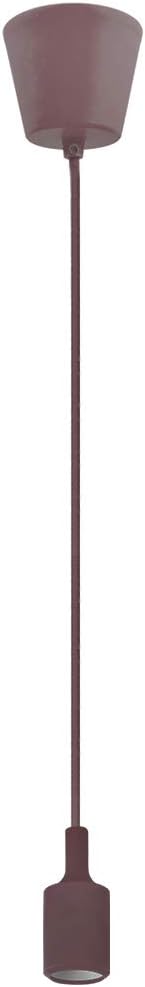 ENUOTEK Brown Ceiling Hanging Pendant Light Fitting DIY Pendant Lamp Holder Cord with E27 Screw Lamp Holder for Kitchen Dinner Room Office, Adjustable Length Maximum 155CM