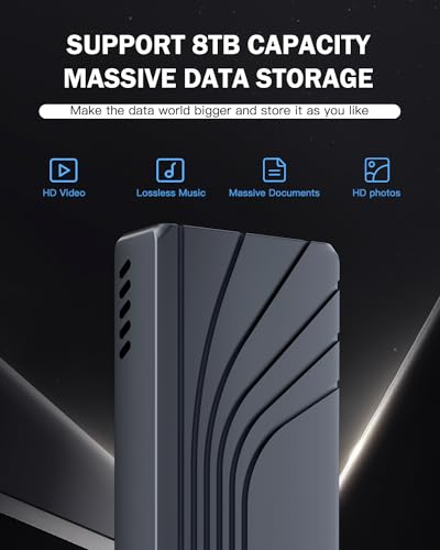 Carcasa externa M.2 SSD 40Gbps con ventilador y Thunderbolt miniatura 5