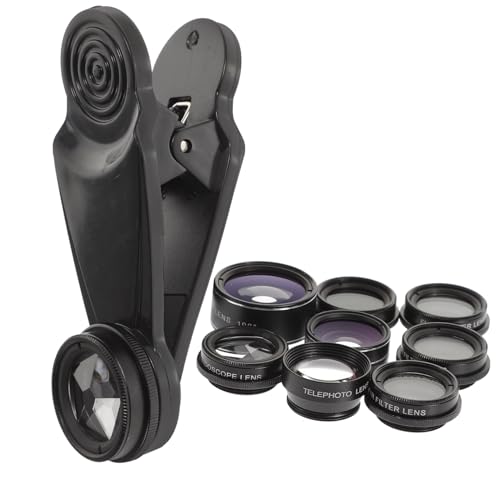 COLLBATH 1 Set 10 in 1 Phone Lens Set Phone Camera Lens Zoom Phone Lens Zoom Camera Lenses Universal Phone Lens Smart Phone Wide Angle Fisheye Lens Aluminum- Alloy Shell