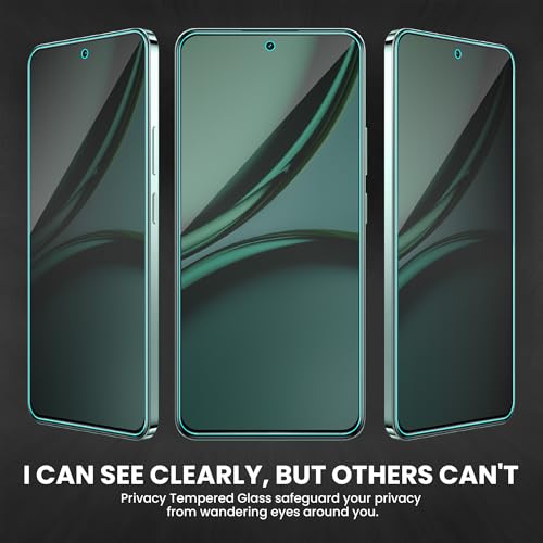 Image of ArmourPro Privacy Tempered Glass Screen Protector Compatible for Realme Narzo 70 Pro, Narzo 70, Realme 13 Plus and 12 Plus (6.67 Inch) with Edge to Edge Coverage and Installation kit (Pack of 2)