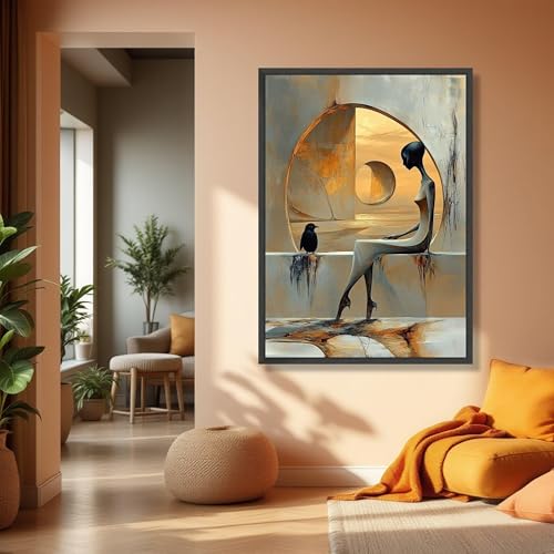 Décoration murale minimaliste nordique sur toile surréaliste haut de gamme