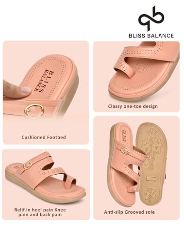 Image of Extra Soft Women's Comfortable Highcushioned Doctor Slippers|Flip-Flops Fashionable Casual & Stylish|Lightweight & Breathable Chappals|Outdoor Sandals Ladies&GirlsBB946