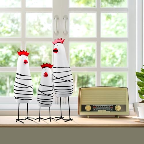 Amosfun-3pcs-Wooden-Chicken-Figures-Easter-Day-Party-Tabletop-and-Windowsill-Decoration-Rooster-Figurines-7-866-Inches Amosfun 3pcs Wooden Chicken Figures Easter Day Party Tabletop and Windowsill Decoration Rooster Figurines 7 866 Inches