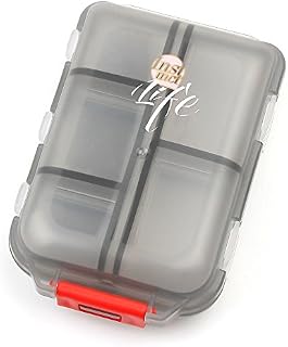 Bidear Travel Pill Case Medicine Organizer Box for Purse Portable Compact Vitamin Container