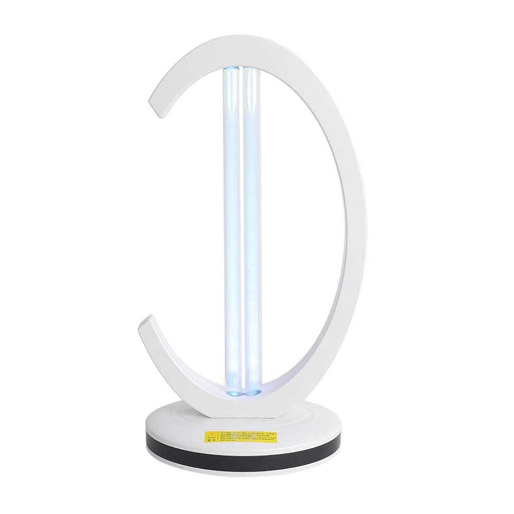 Lámpara de esterilizador UV de 38 W, sistema de purificación de aire ultravioleta portátil de ozono cuarzo UVC Luz de escritorio con control remoto
