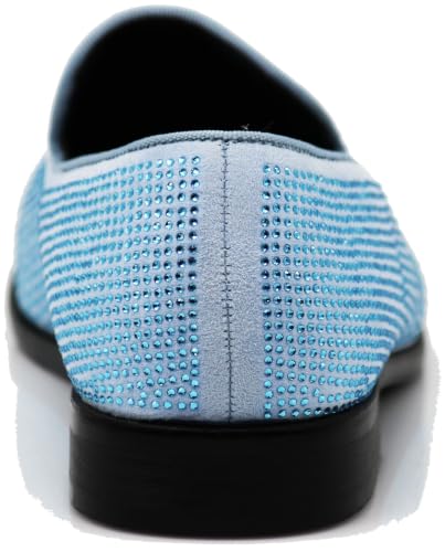 Image of SPK26 Men's Vintage Velvet Rhinestone Designer Dress Loafers Slip On Shoes Classic Tuxedo Dress Shoes