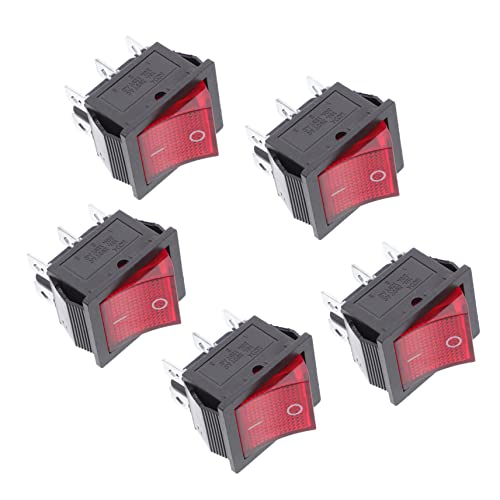 SOLUSTRE 5 Piezas Interruptor Táctil De Seis Pies Presionar El Botón Cambiar Pantalla Cambiar Juegos Arrancador Interruptor De Panel De Control Balancín Automático Botón Micro Planchar Rojo