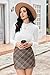 Ekouaer Womens Long Sleeve Tops Crew Neck Ribbed Tight Layering Basic Thermal Shirts Trendy Undershirts Fitted Sweaters White S