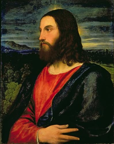 Lienzo de Cristo Redentor por Tiziano cuadro artístico elegante de alta calidad 60x90cm