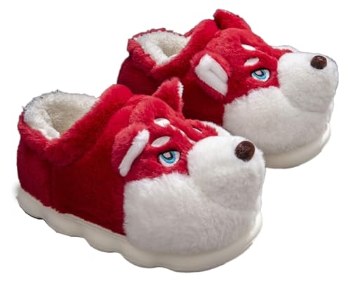 Fluffy Furry Cute Animal House Slippers for Women Fuzzy Dog Slippers Women's Warm Winter Slipper Indoor 2025