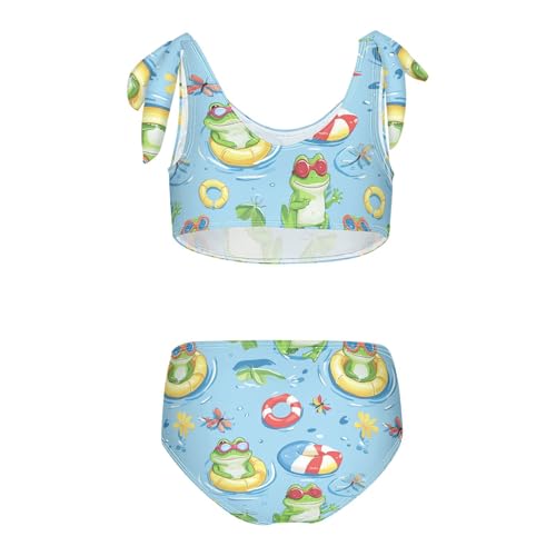 Wusikd Frogs Swimming Girls Swimsuits Two Piece Cute Swimwear Bikinis Set for for Girls Size 3T2
